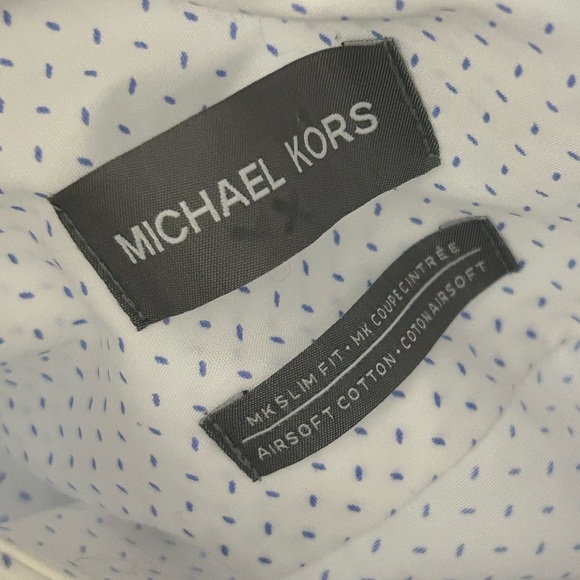 ❤️ Michael Kors Men's slim White Patterned Shirt M - Picture 5 of 9